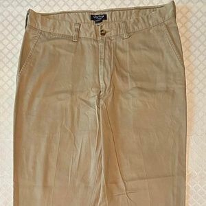 Men's Size W36 L32  NAUTICA Clipper Khaki Classic Fit Flat Front Cotton Pants